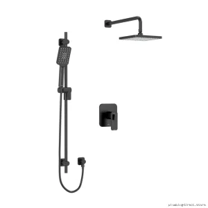 Black Modern Equinox Shower Trim Kit - RioBel Model TKIT