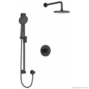 Black Riu Shower Faucet Trim Kit by Riobel - Modern Design TKIT323RUTMKNBK
