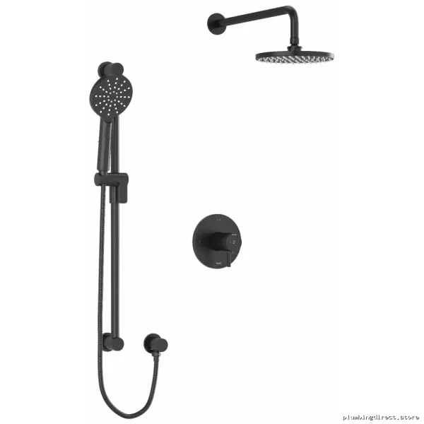 Black Riu Shower Faucet Trim Kit by Riobel - Modern Design TKIT323RUTMKNBK