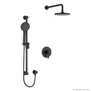 Black Nibi Shower Faucet Trim Kit by Riobel TKIT323NBBK-CW