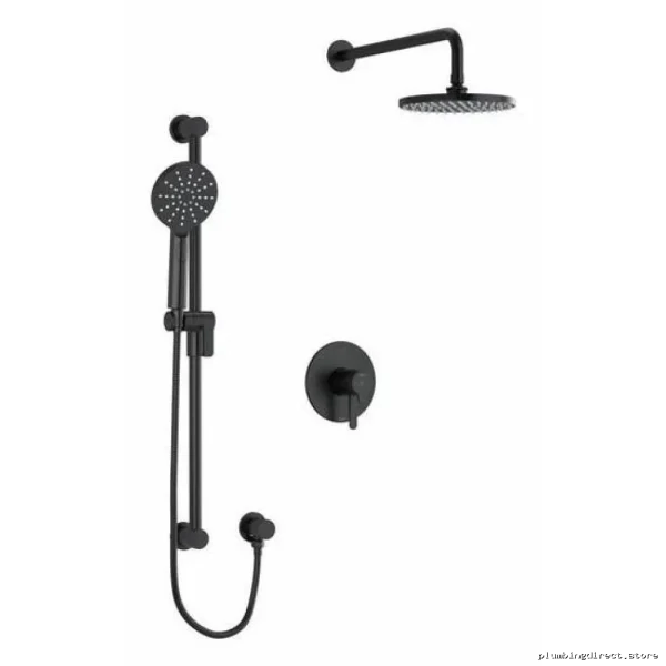 Black Nibi Shower Faucet Trim Kit by Riobel TKIT323NBBK-CW