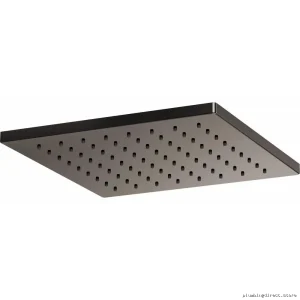 Square Brilliance Black Onyx Rain Showerhead - Modern Design