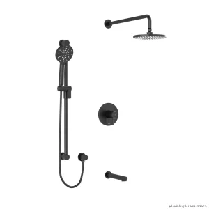 Black RIOBEL Tub & Shower Faucet Trim Kit - Model TKIT1345RUTMBK