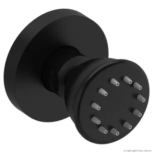 Black Round Body Spray Shower Head - 390BK by RIOBEL
