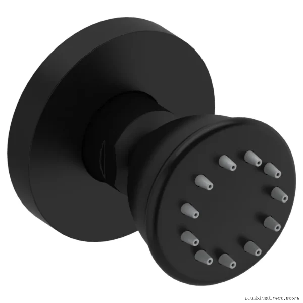 Black Round Body Spray Shower Head - 390BK by RIOBEL
