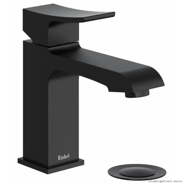 Black Single Hole Bathroom Faucet 1.2 GPM Water-Saving Lever Handle ZS01BK