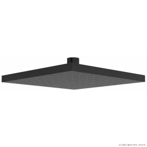 Black Square Shower Head - 8 Inch Plastic Rainfall Showerhead 458BK