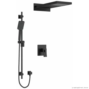 Black Thermostatic Shower Mixer Valve by RIOBEL - Model KIT2745ZOTQBK