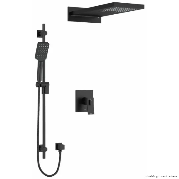 Black Thermostatic Shower Mixer Valve by RIOBEL - Model KIT2745ZOTQBK