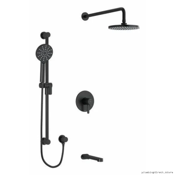 Black Tub Shower Faucet Trim Kit by Riobel