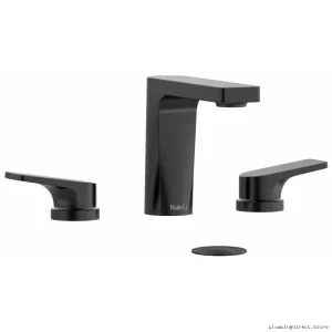 Black Widespread Bathroom Faucet with Lever Handles 1.2 GPM Water Saving