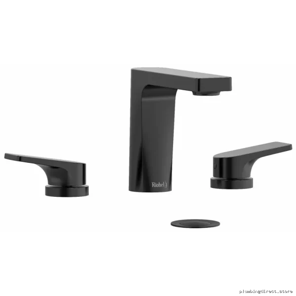 Black Widespread Bathroom Faucet with Lever Handles 1.2 GPM Water Saving