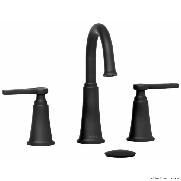 Momenti Widespread C-Spout Bath Faucet w/J-Handles & Eco-Friendly Low-Flow – Black