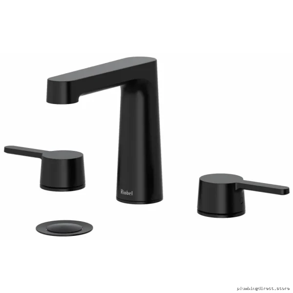 Black Widespread Bathroom Faucet NB08BK - 1.2 GPM Water Saving Lever Handle
