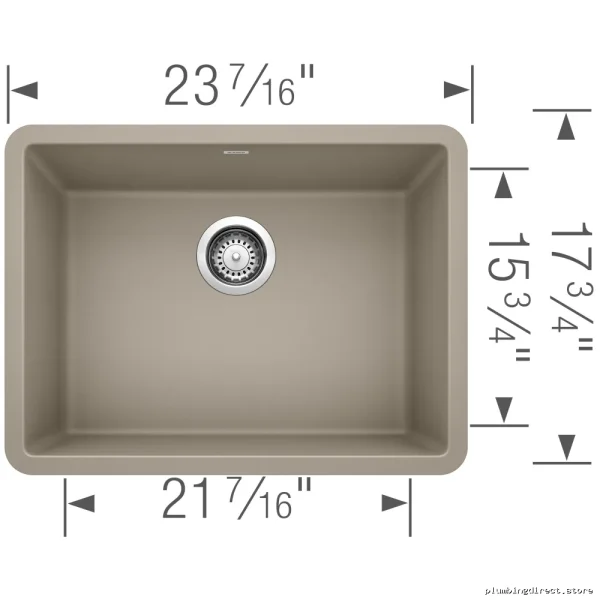 Truffled Stainless Steel Countertop Mount Blancco Silgranite Basin - Image 2