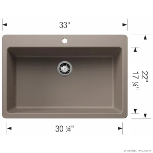 Blanco 33" Single Bowl Dual-Mount Silgranit Kitchen Sink - Durable & Modern