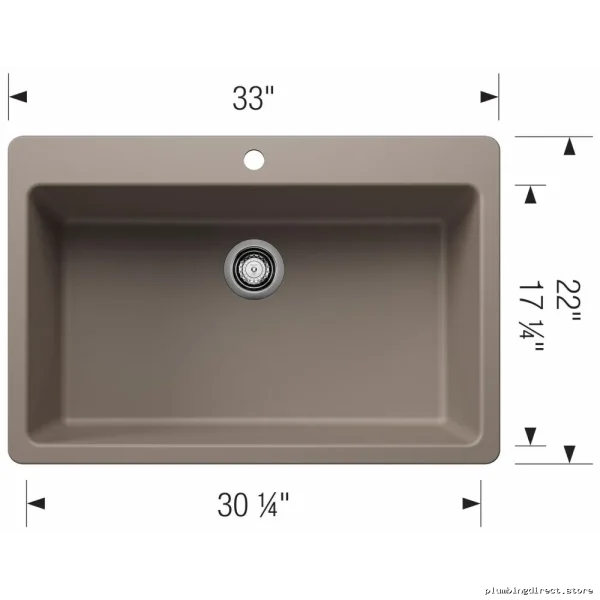 Blanco 33" Single Bowl Dual-Mount Silgranit Kitchen Sink - Durable & Modern