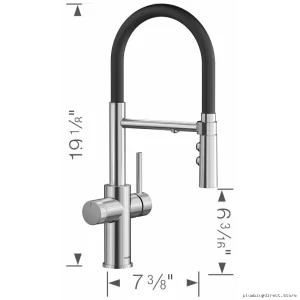 Blanco 442991 PVD Steel Catris Flexo Semi-Pro Kitchen Sink Faucet