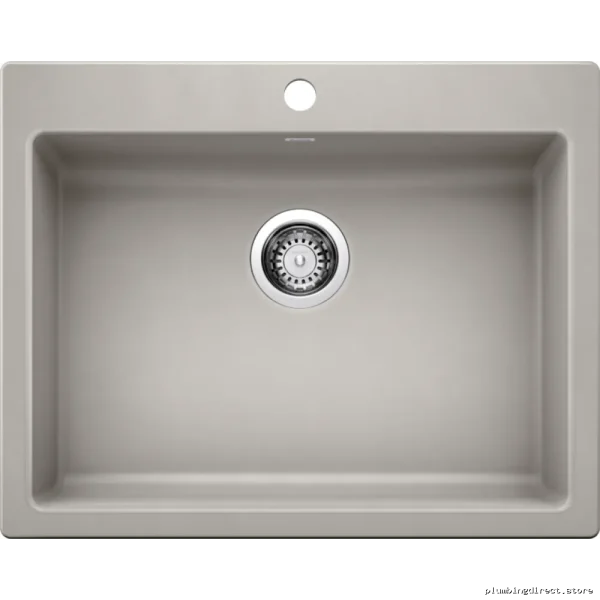 Blanco 402269 ADA/CSA Compliant Single Bowl Dual Mount Silgranit Kitchen Sink - Concrete Gray