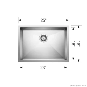 Blanco ADA Undermount Sink - Quatrus U Stainless Steel Bowl
