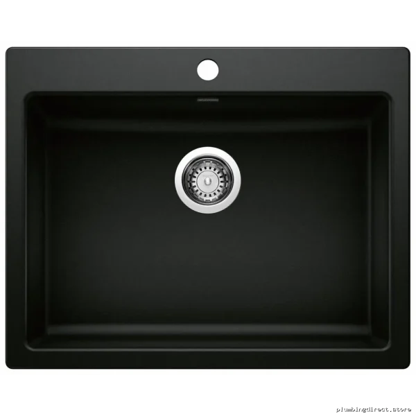 Blanco Coal Black Silgranit ADA Kitchen Sink - Single Bowl Dual Mount Design - Image 2