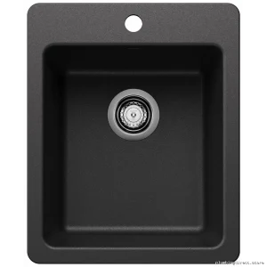 Blanco Anthracite 17-Inch Single Bowl Bar Sink with Dual Mount Option
