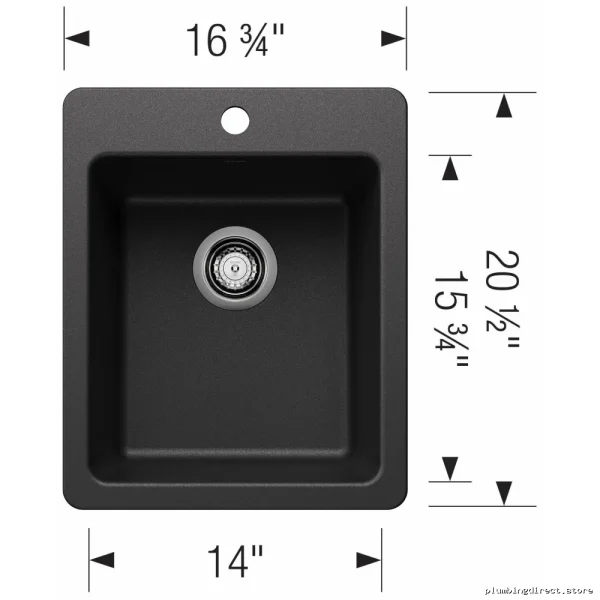Blanco Anthracite 17-Inch Single Bowl Bar Sink with Dual Mount Option - Image 2