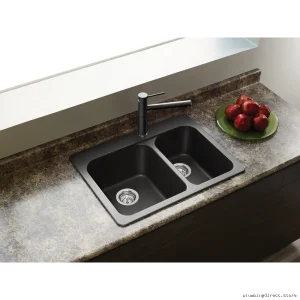 Blanco Anthracite Silgranit Drop-In Kitchen Sink 1.5 Bowl Model 401126