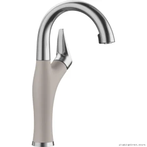 Blanco Artona Bar Faucet Hidden Pull-Down Spray Stainless & Concrete Gray