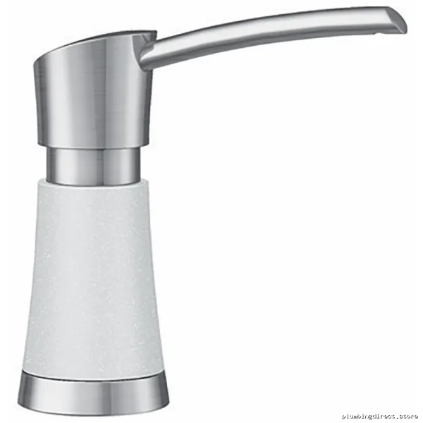 Blanco Artona Modern Stainless Steel Soap Dispenser in White - Image 2