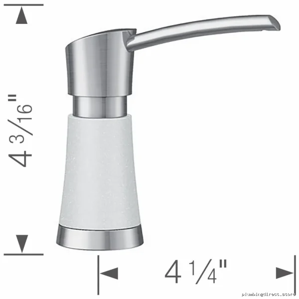 Blanco Artona Modern Stainless Steel Soap Dispenser in White - Image 3