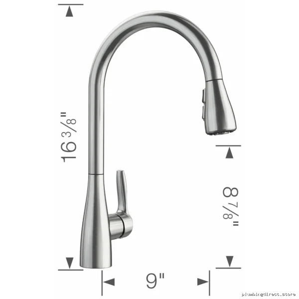 Blanco Atura Pull-Down Kitchen Faucet with PVD Steel