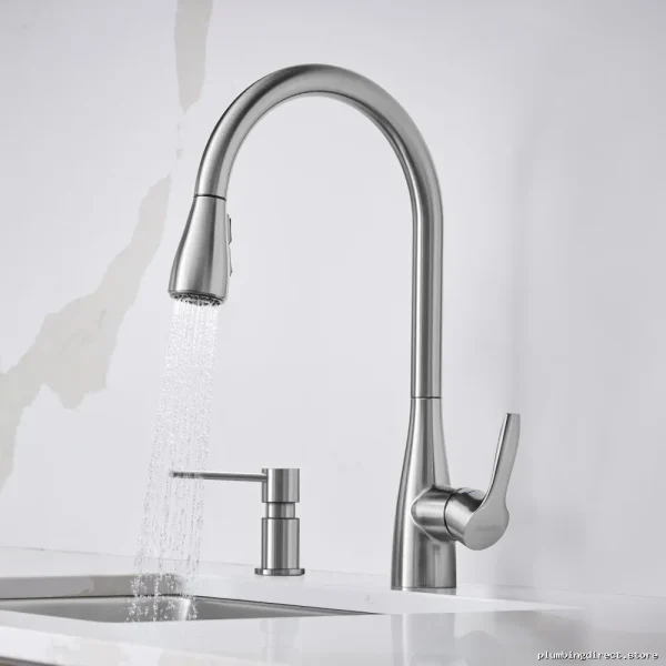 Blanco Atura Pull-Down Kitchen Faucet with PVD Steel - Image 2