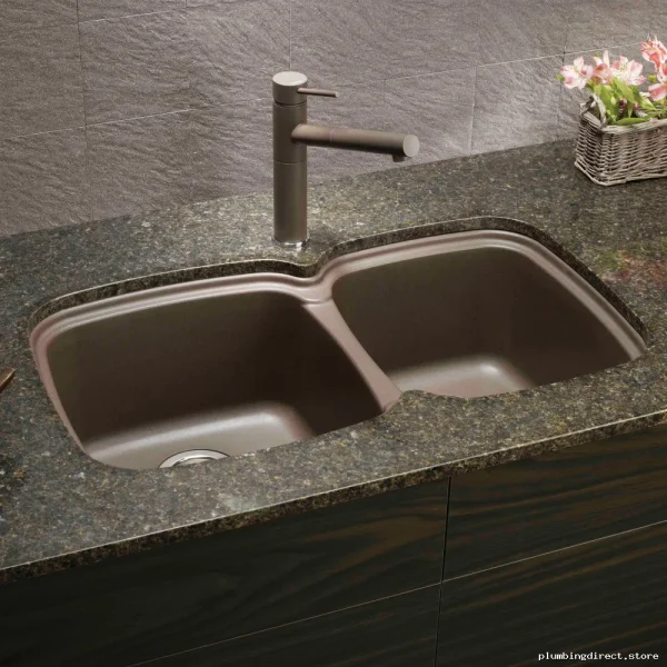 Blanco Café Colored Silgranit Double Bowl Drop-in Kitchen Sink - Image 2