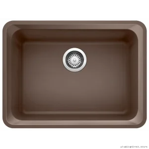 Vision U Single Bowl Undermount Silgranit Sink in Blanco - Cafe 400494