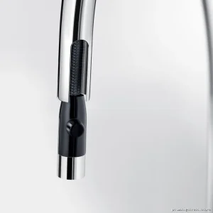 Blanco Chrome and Cafe Pull Down Kitchen Faucet with Sprayer 526394