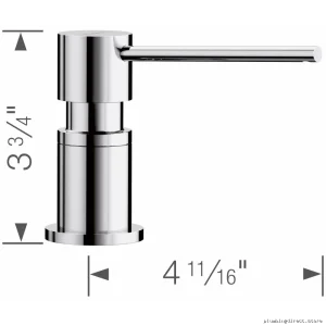 Blanco Chrome Lato Soap Dispenser - Modern Kitchen Sink Accessory
