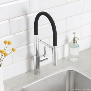 Blanco Chrome Pull Down Kitchen Faucet with Flexible Spray Hose