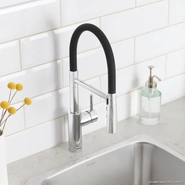 Blanco Chrome Pull Down Kitchen Faucet with Flexible Spray Hose