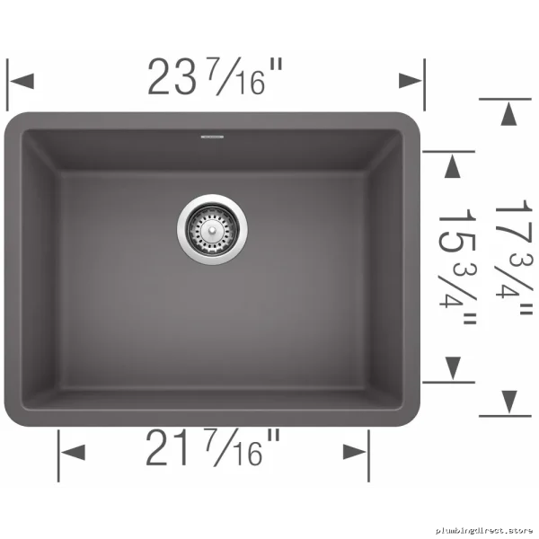 Blanco Cinder 24-Inch Precis U Undermount Silgranit Kitchen Sink 401882