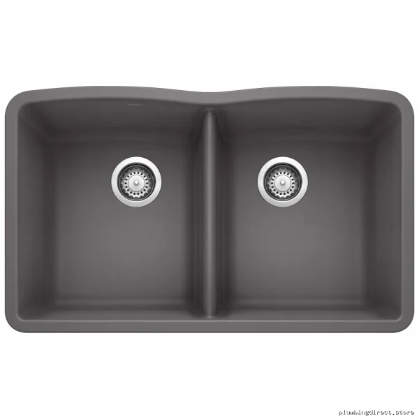Blanco Cinder 401402 Undermount Sink - Double Bowl Diamond Silgranit Design - Image 2