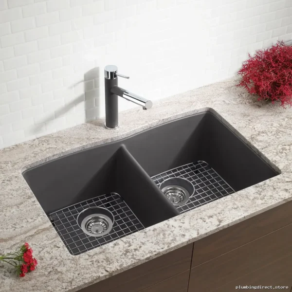 Blanco Cinder 401402 Undermount Sink - Double Bowl Diamond Silgranit Design - Image 3