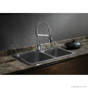 Blanco Cinder Silgranit Drop-In Kitchen Sink with 1.75 Bowl Capacity