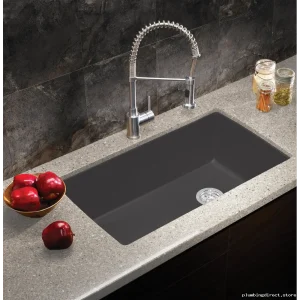 Blanco Cinder Silgranit Undermount Kitchen Sink – Modern U-Shaped Diamond Design
