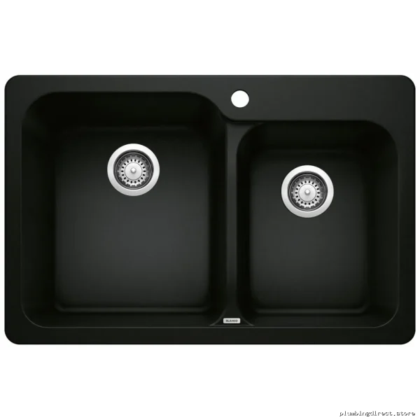 Blanco Coal Black 1.75 Bowl Drop-In Silgranit Sink - Vision Series 402632