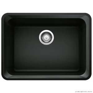 Blanco Coal Black Undermount Silgranit Kitchen Sink - Vision U 1 Bowl
