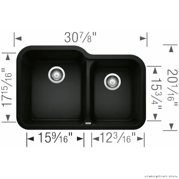 Blanco Coal Black Silgranit Undermount Kitchen Sink 1.75 Bowl Model 402628 - Image 2
