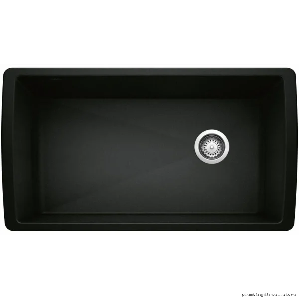 Blanco Coal Black Undermount Silgranit Single Basin Kitchen Sink