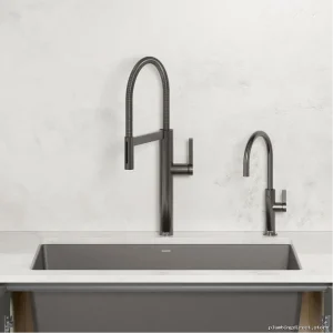 Blanco Culina II Beverage Faucet - Modern Satin Dark Steel Kitchen Tap