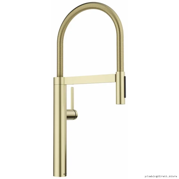 PVD Satin Gold Blanco Culina II Kitchen Faucet w/ Spring-Pull Down & Pre Rinse (Model #52...